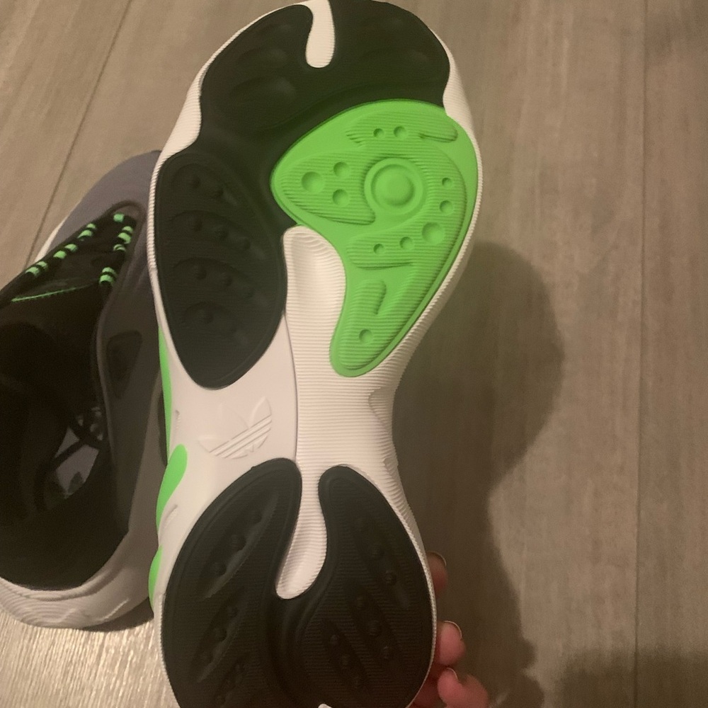 New Adidas adiFOM SLTN Grey / Solar Green sneakers - Picture 10 of 10